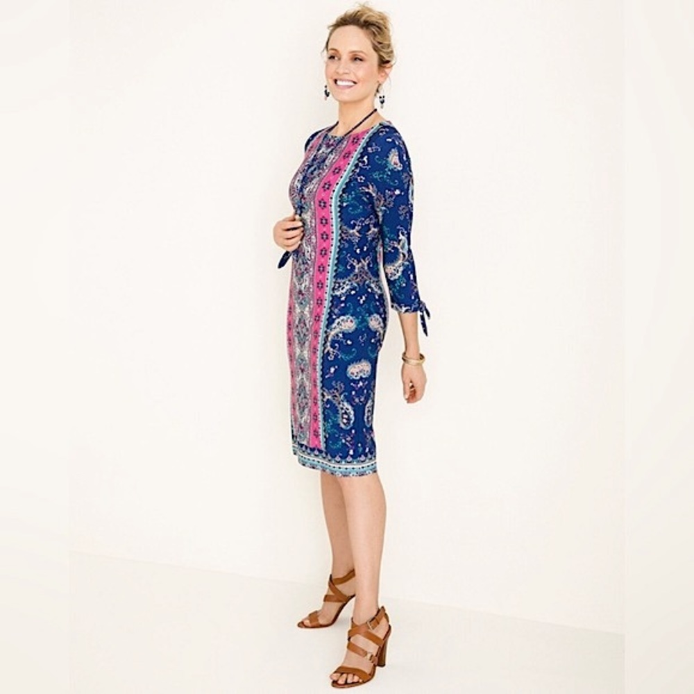 Chico’s Medallion Tie-Sleeve Dress